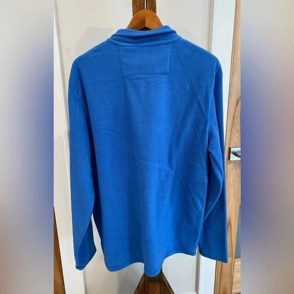 Chaps 1/4 Zip Soft Warm Fleece Pullover Sweatshirt Marine Blue Men’s XL New - Picture 7 of 10